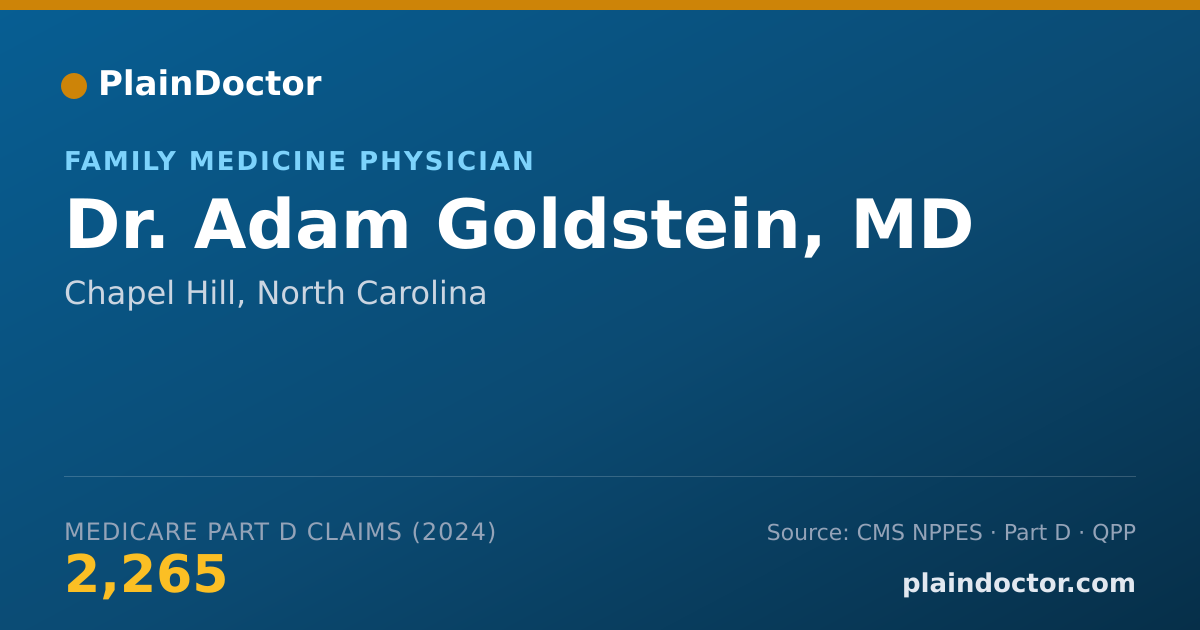 Shareable card for Adam Goldstein, MD - Family Medicine Physician, Chapel Hill, NC