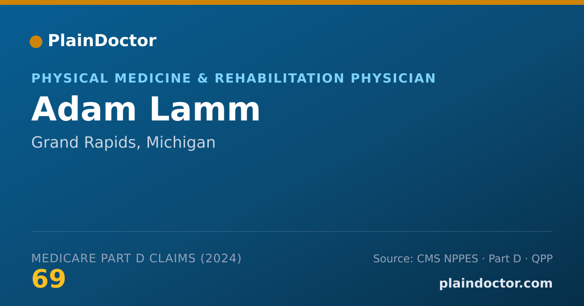Shareable card for Adam Lamm - Physical Medicine & Rehabilitation Physician, Grand Rapids, MI