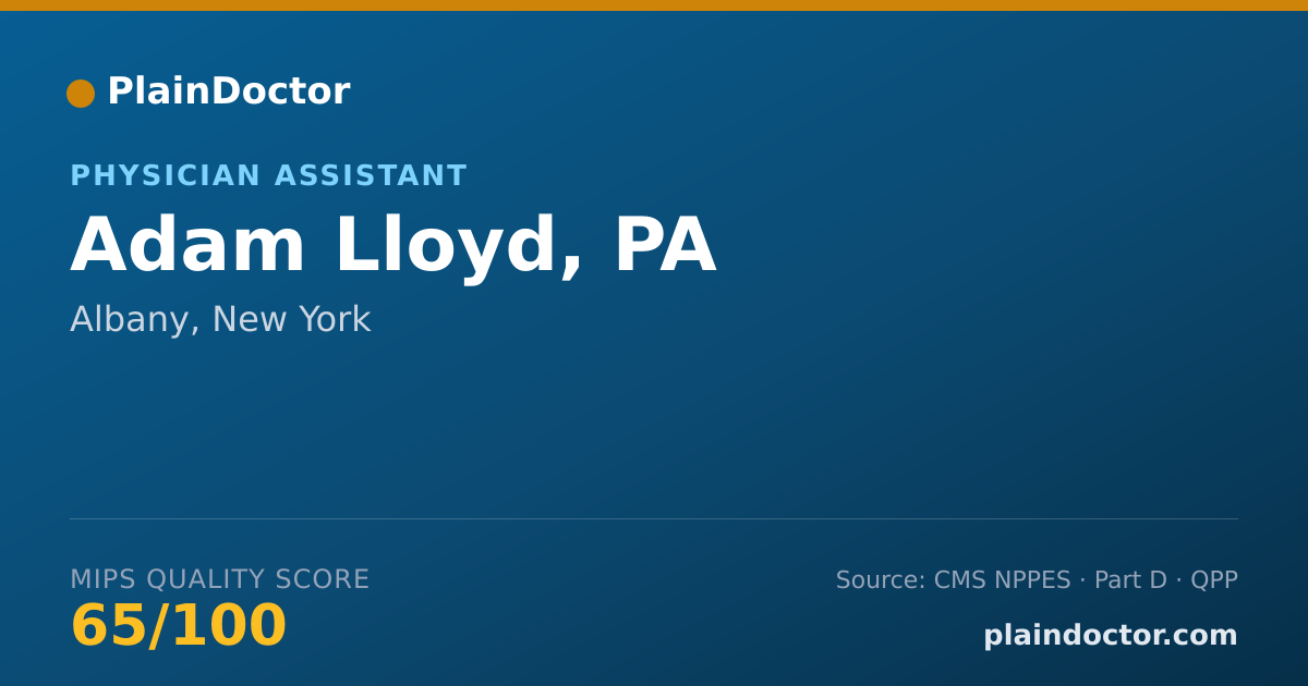 Shareable card for Adam Lloyd, PA - Physician Assistant, Albany, NY
