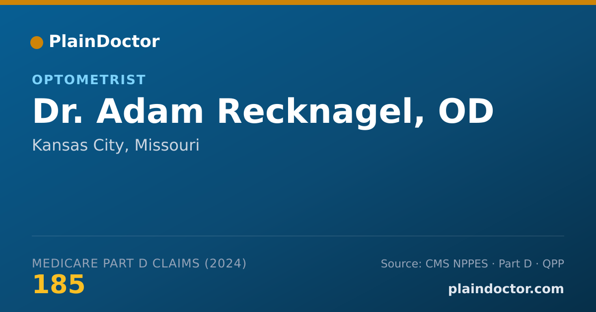 Shareable card for Adam Recknagel, OD - Optometrist, Kansas City, MO