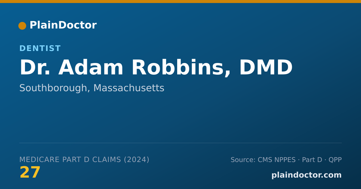 Shareable card for Adam Robbins, DMD - Dentist, Southborough, MA