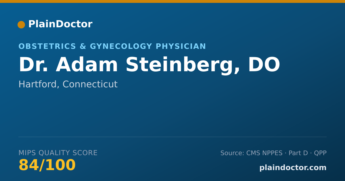 Shareable card for Adam Steinberg, DO - Obstetrics & Gynecology Physician, Hartford, CT