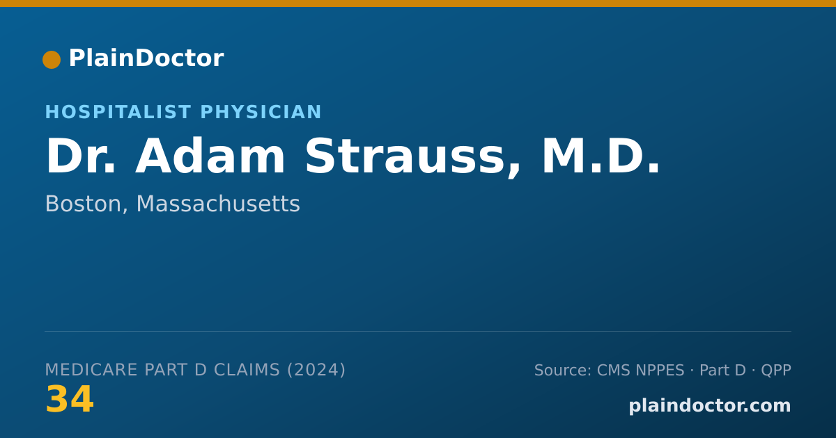 Shareable card for Adam Strauss, M.D. - Hospitalist Physician, Boston, MA