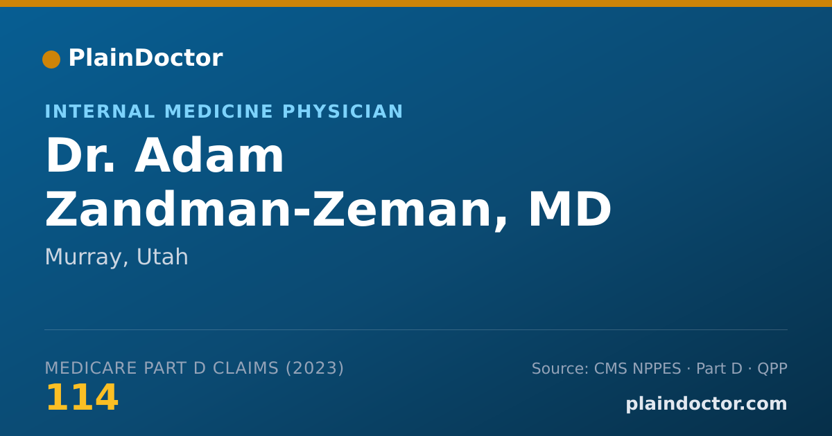 Shareable card for Adam Zandman-Zeman, MD - Internal Medicine Physician, Murray, UT