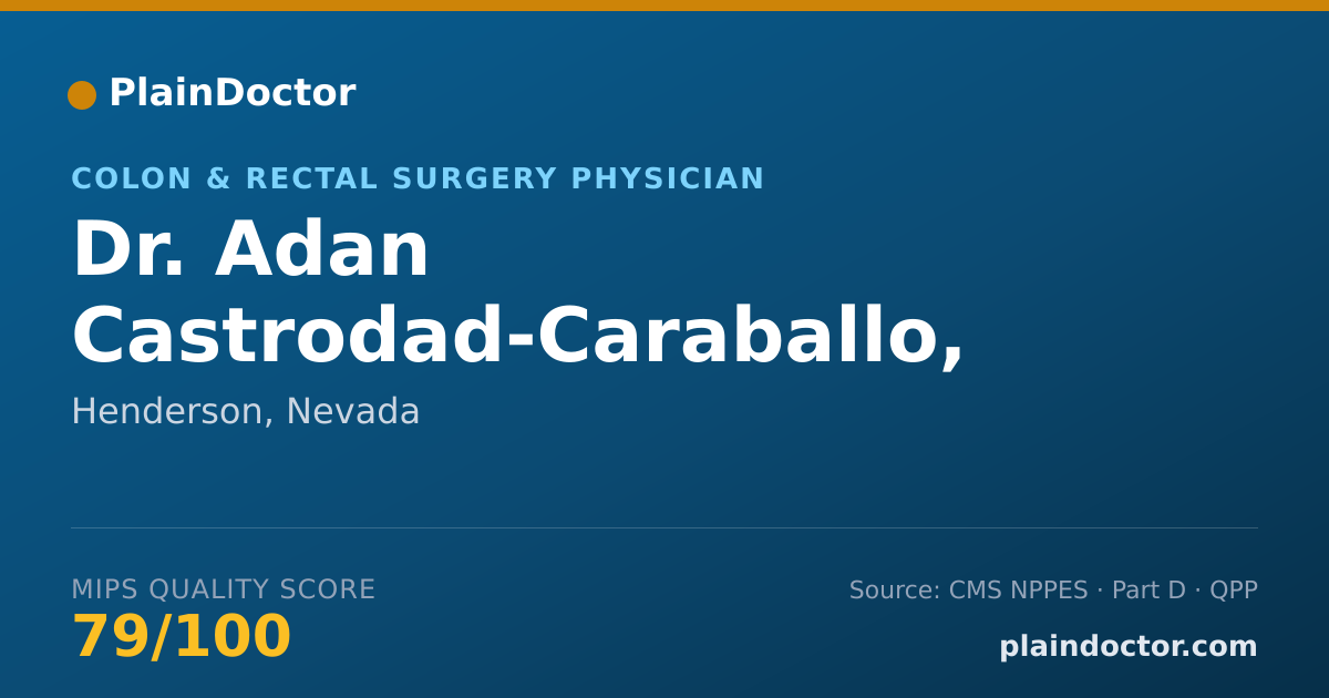 Shareable card for Adan Castrodad-Caraballo, MD - Colon & Rectal Surgery Physician, Henderson, NV