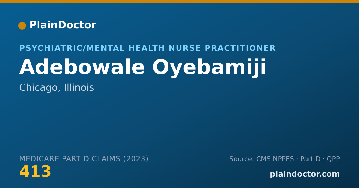 Shareable card for Adebowale Oyebamiji - Psychiatric/Mental Health Nurse Practitioner, Chicago, IL