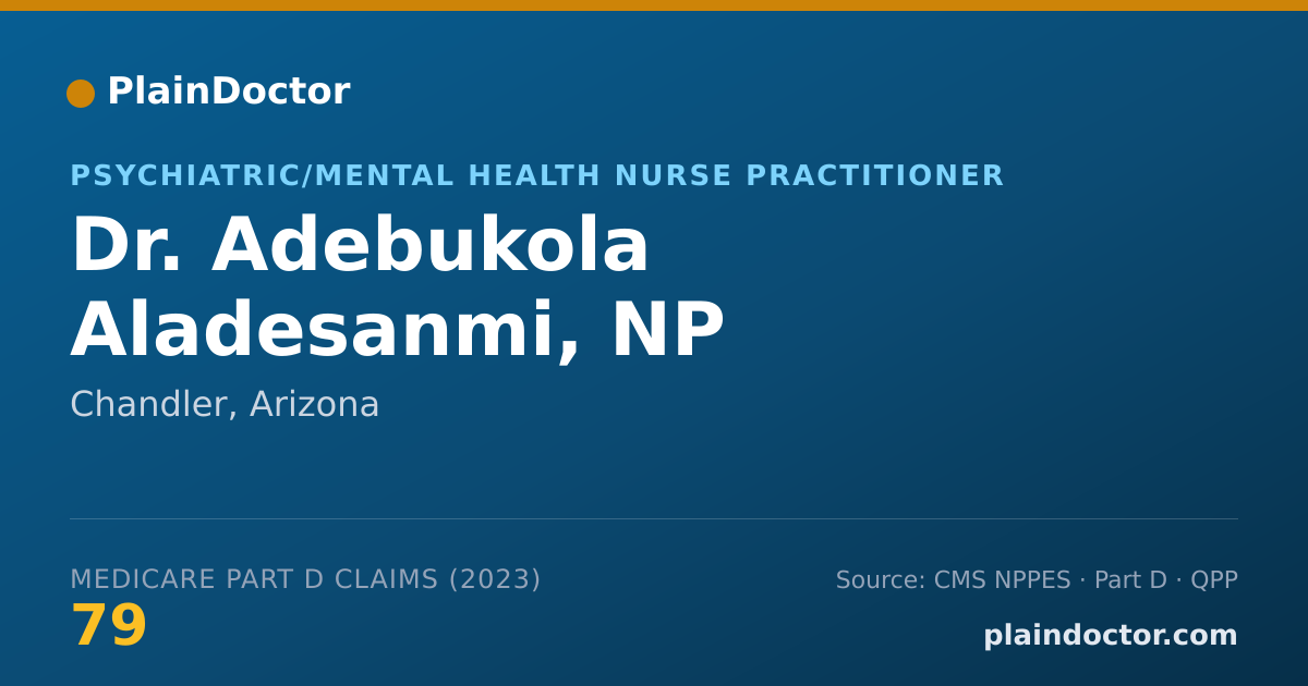 Shareable card for Adebukola Aladesanmi, NP - Psychiatric/Mental Health Nurse Practitioner, Chandler, AZ