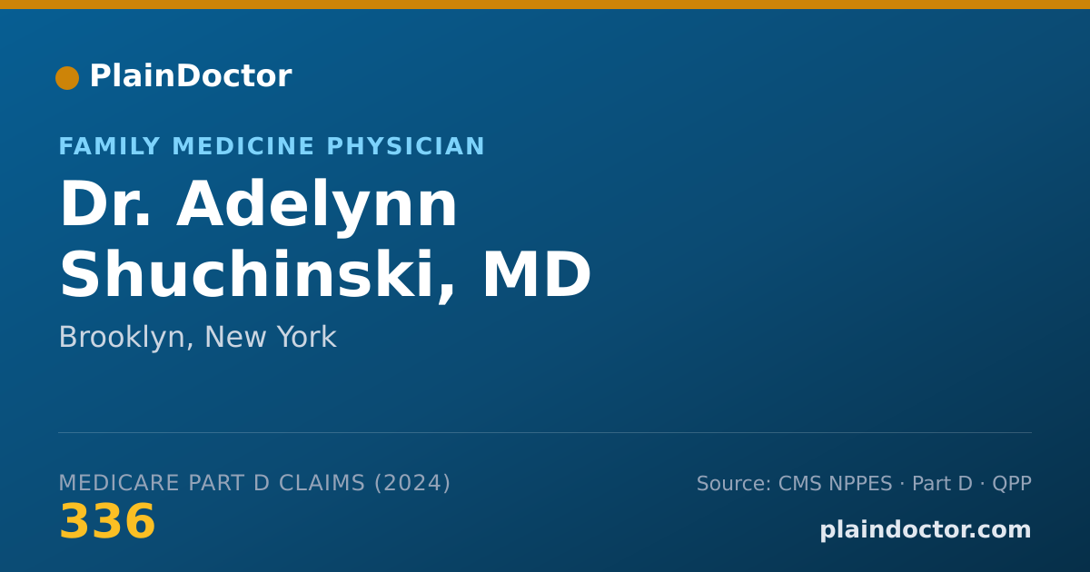 Shareable card for Adelynn Shuchinski, MD - Family Medicine Physician, Brooklyn, NY