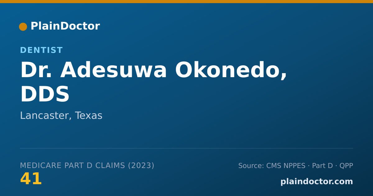 Shareable card for Adesuwa Okonedo, DDS - Dentist, Lancaster, TX