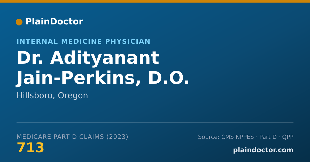 Shareable card for Adityanant Jain-Perkins, D.O. - Internal Medicine Physician, Hillsboro, OR