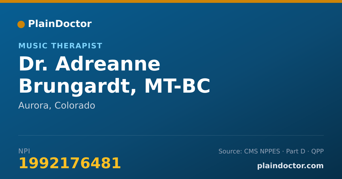 Shareable card for Adreanne Brungardt, MT-BC - Music Therapist, Aurora, CO