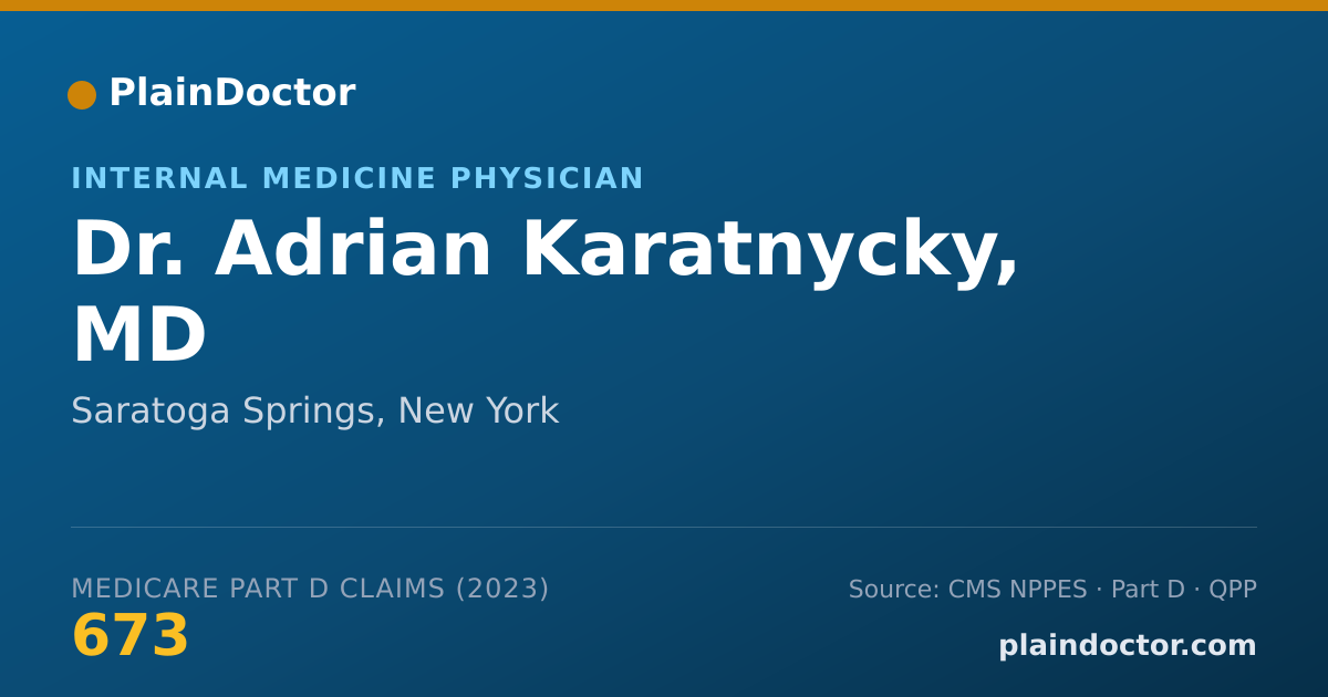 Shareable card for Adrian Karatnycky, MD - Internal Medicine Physician, Saratoga Springs, NY
