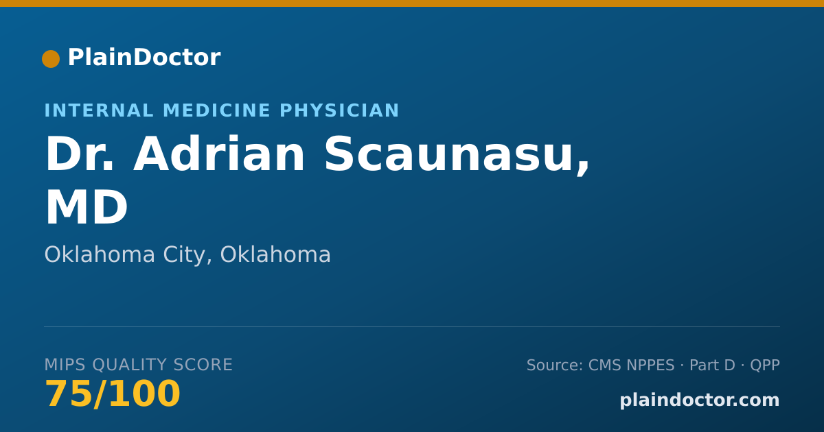 Shareable card for Adrian Scaunasu, MD - Internal Medicine Physician, Oklahoma City, OK