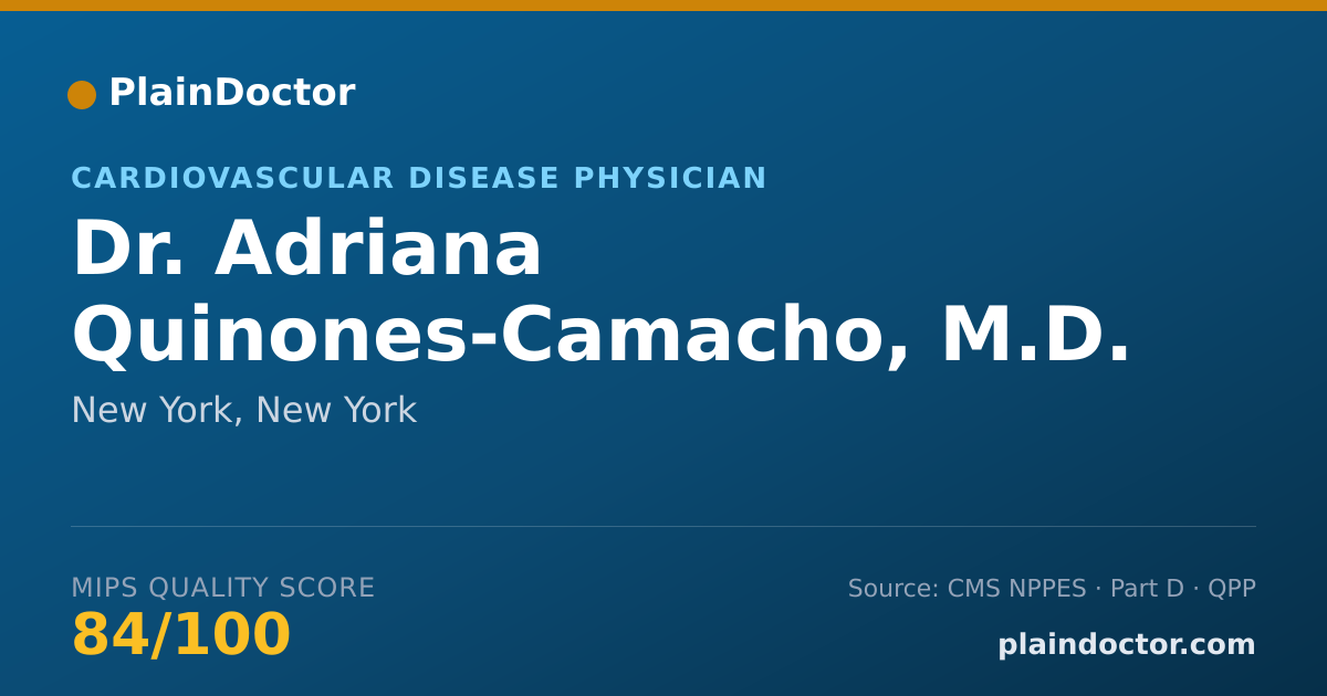 Shareable card for Adriana Quinones-Camacho, M.D. - Cardiovascular Disease Physician, New York, NY