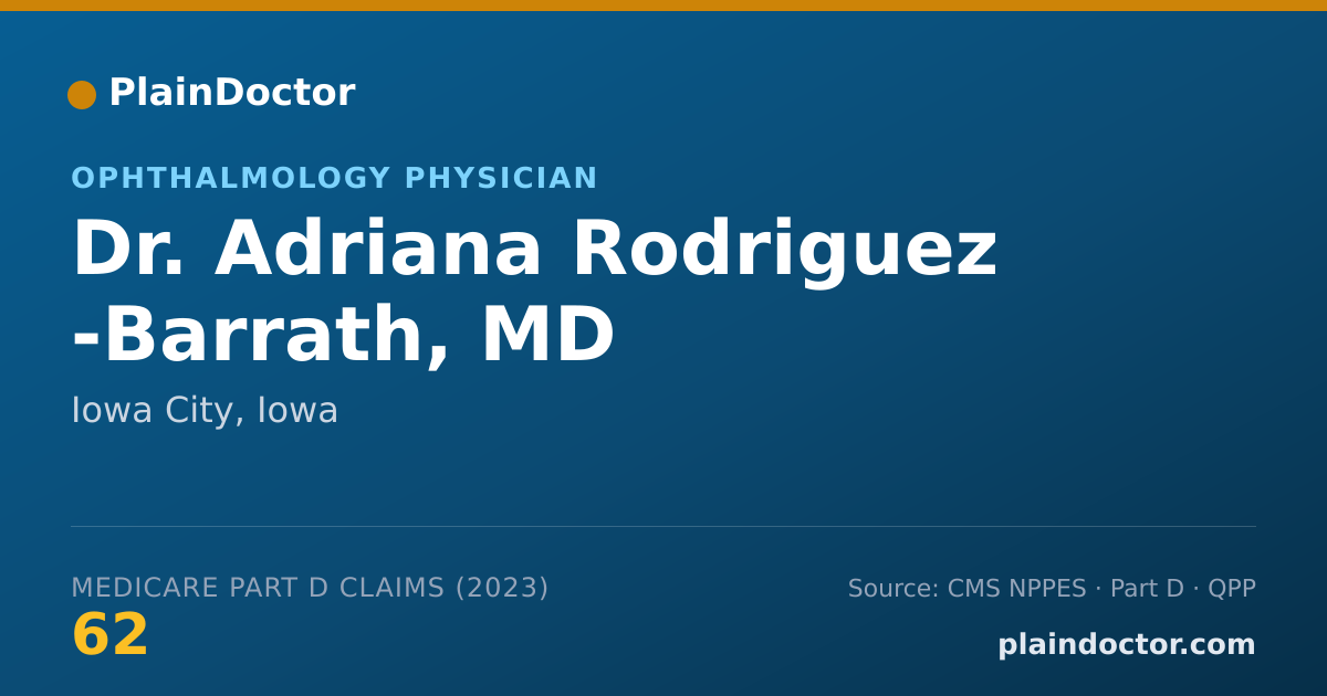 Shareable card for Adriana Rodriguez -Barrath, MD - Ophthalmology Physician, Iowa City, IA