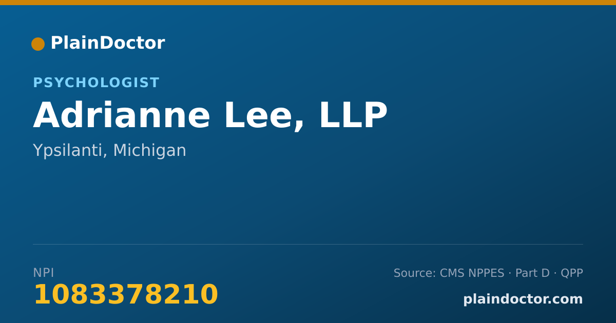 Shareable card for Adrianne Lee, LLP - Behavior Analyst, Ypsilanti, MI