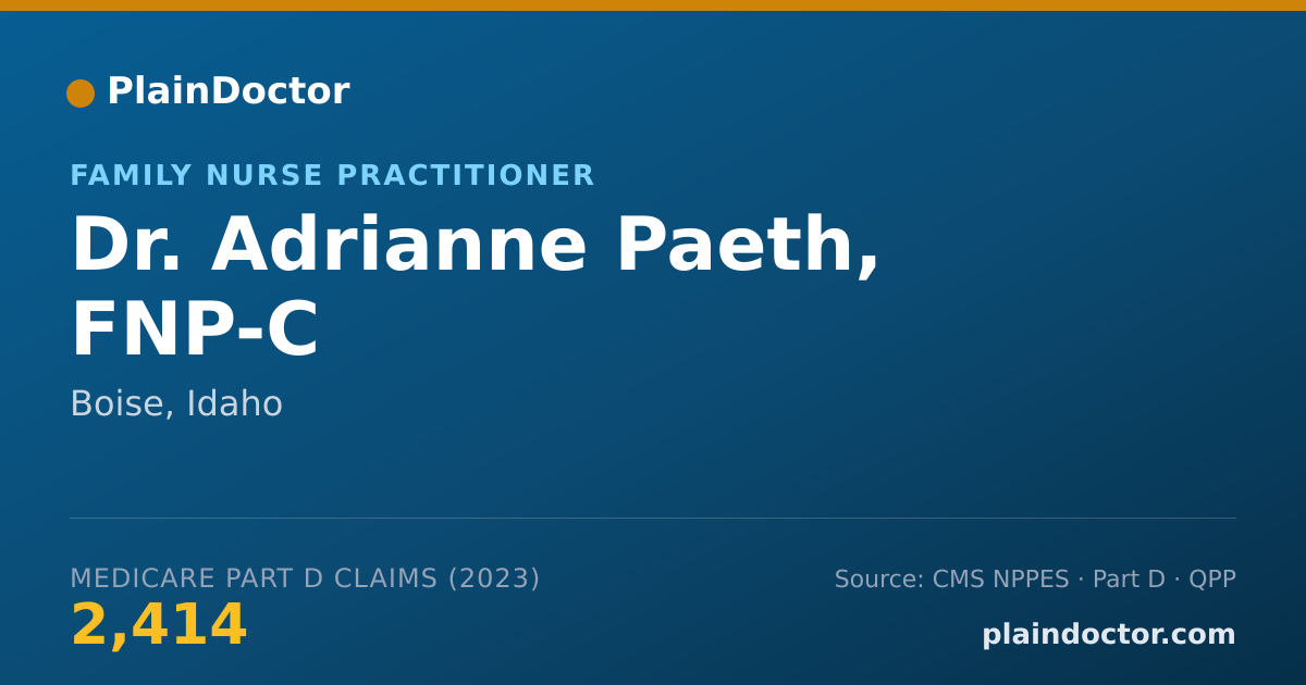 Shareable card for Adrianne Paeth, FNP-C - Family Nurse Practitioner, Boise, ID