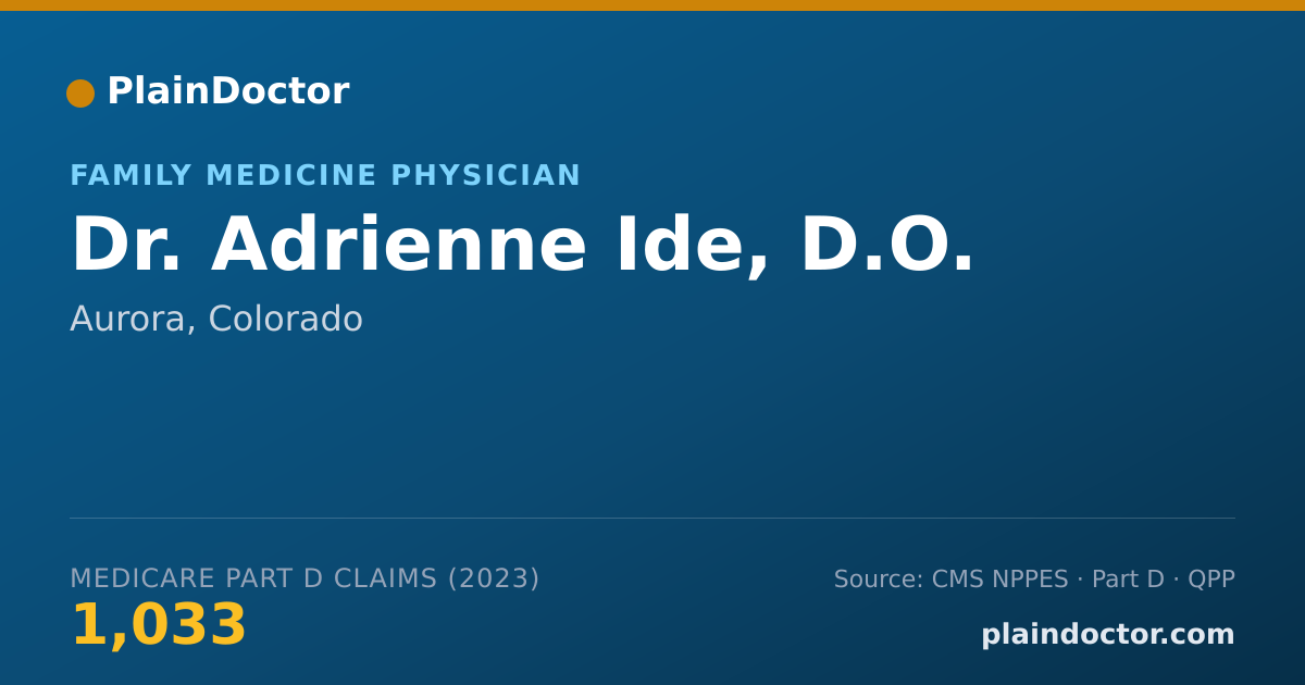 Shareable card for Adrienne Ide, D.O. - Family Medicine Physician, Aurora, CO