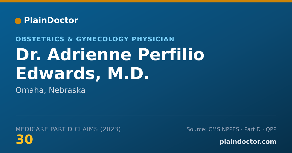 Shareable card for Adrienne Perfilio Edwards, M.D. - Obstetrics & Gynecology Physician, Omaha, NE