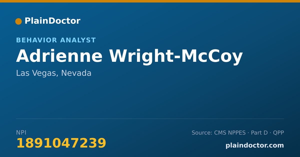 Shareable card for Adrienne Wright-McCoy - Behavior Analyst, Las Vegas, NV