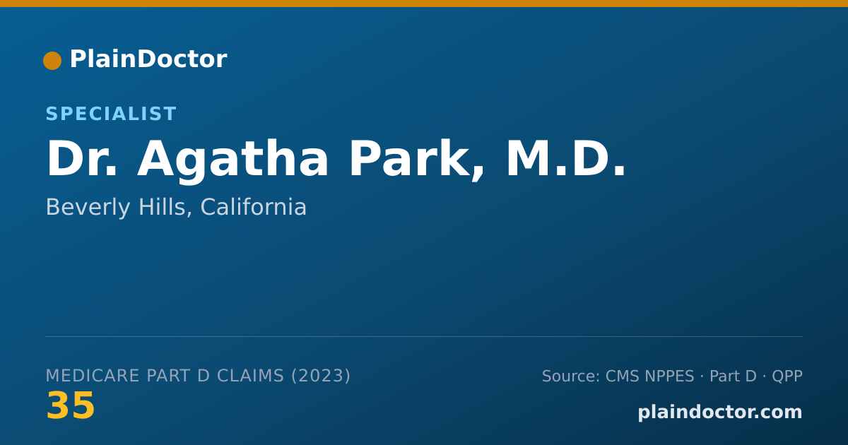 Shareable card for Agatha Park, M.D. - Specialist, Beverly Hills, CA