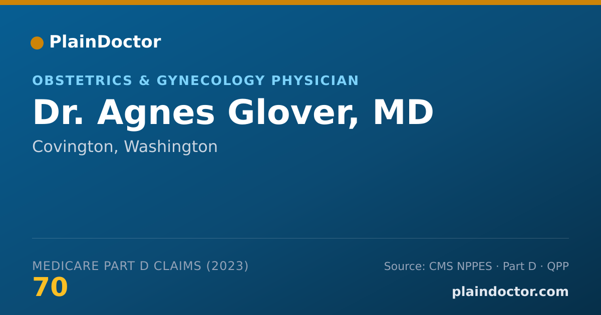 Shareable card for Agnes Glover, MD - Obstetrics & Gynecology Physician, Covington, WA