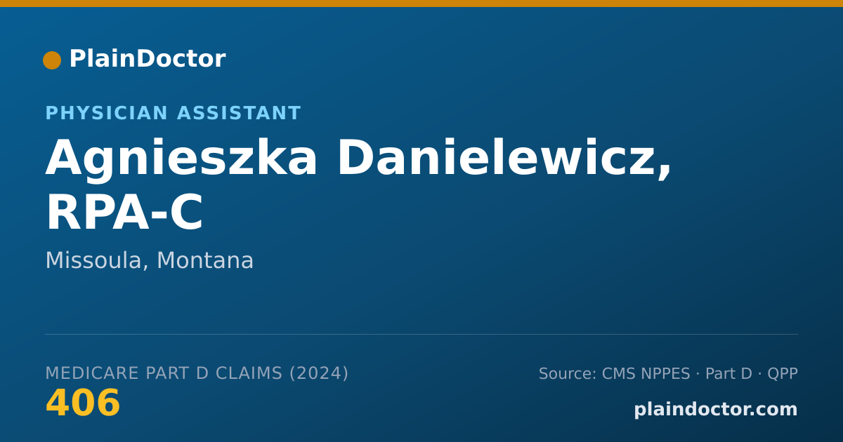 Shareable card for Agnieszka Danielewicz, RPA-C - Physician Assistant, Missoula, MT