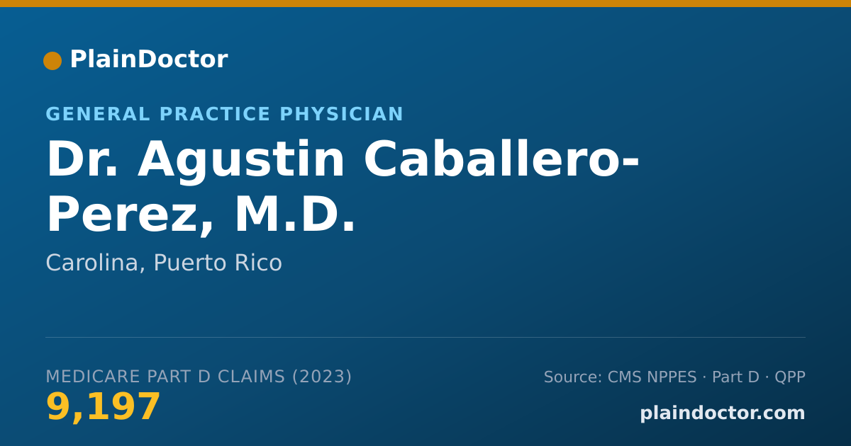 Shareable card for Agustin Caballero- Perez, M.D. - General Practice Physician, Carolina, PR