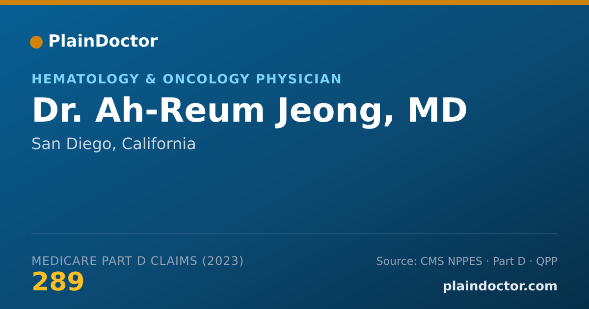 Shareable card for Ah-Reum Jeong, MD - Hematology & Oncology Physician, San Diego, CA
