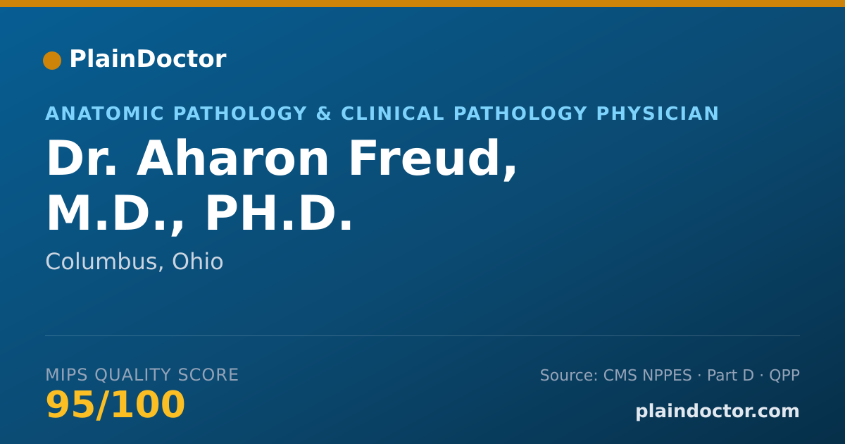 Shareable card for Aharon Freud, M.D., PH.D. - Anatomic Pathology & Clinical Pathology Physician, Columbus, OH