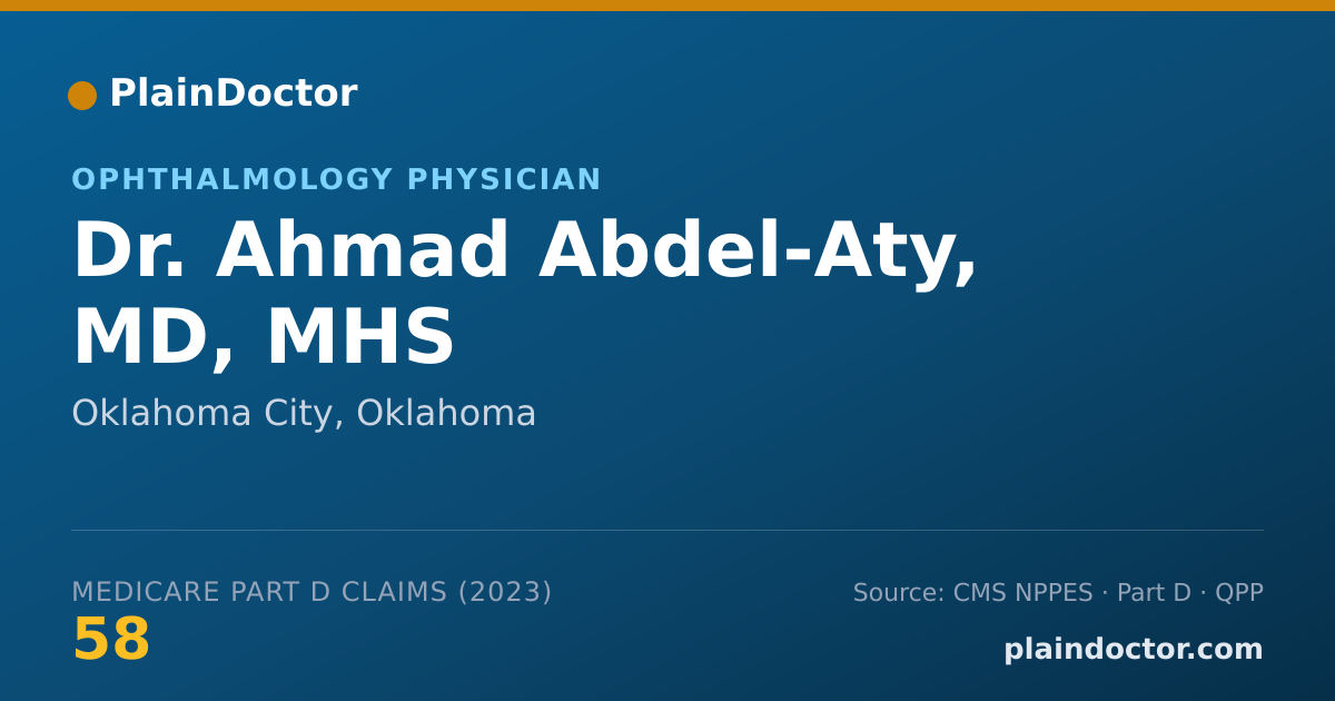 Shareable card for Ahmad Abdel-Aty, MD, MHS - Ophthalmology Physician, Oklahoma City, OK