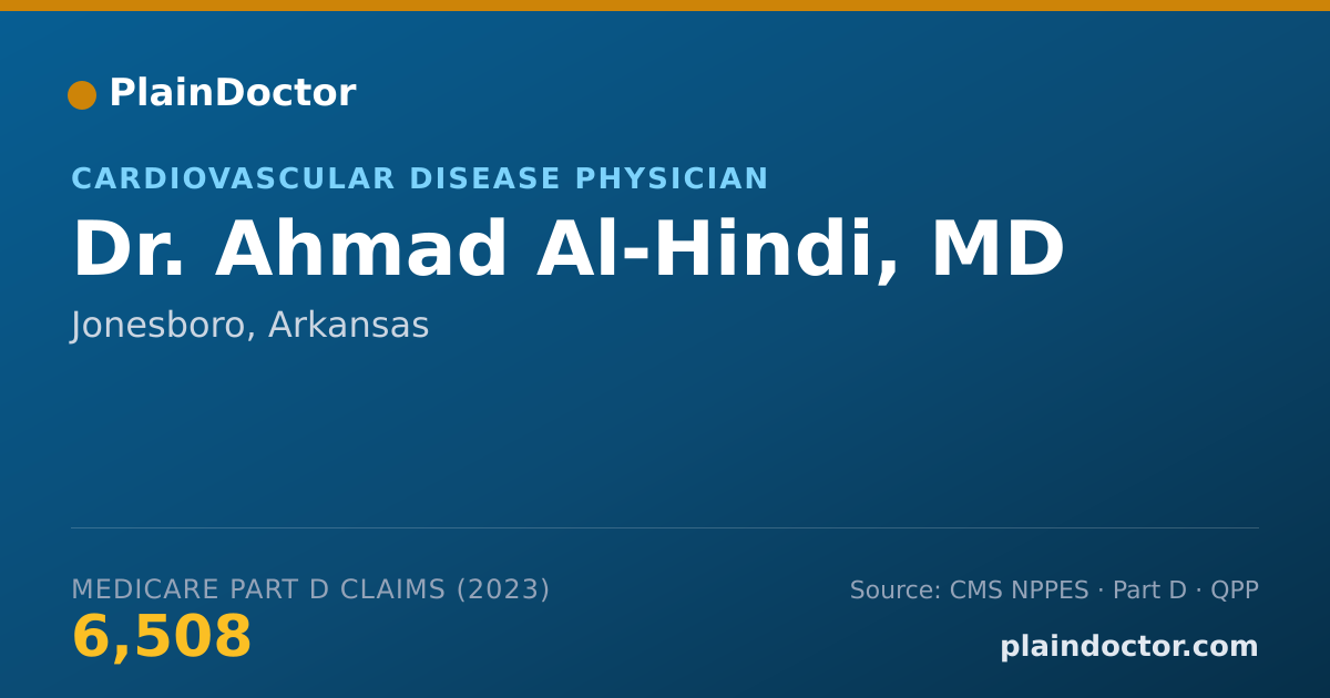 Shareable card for Ahmad Al-Hindi, MD - Cardiovascular Disease Physician, Jonesboro, AR