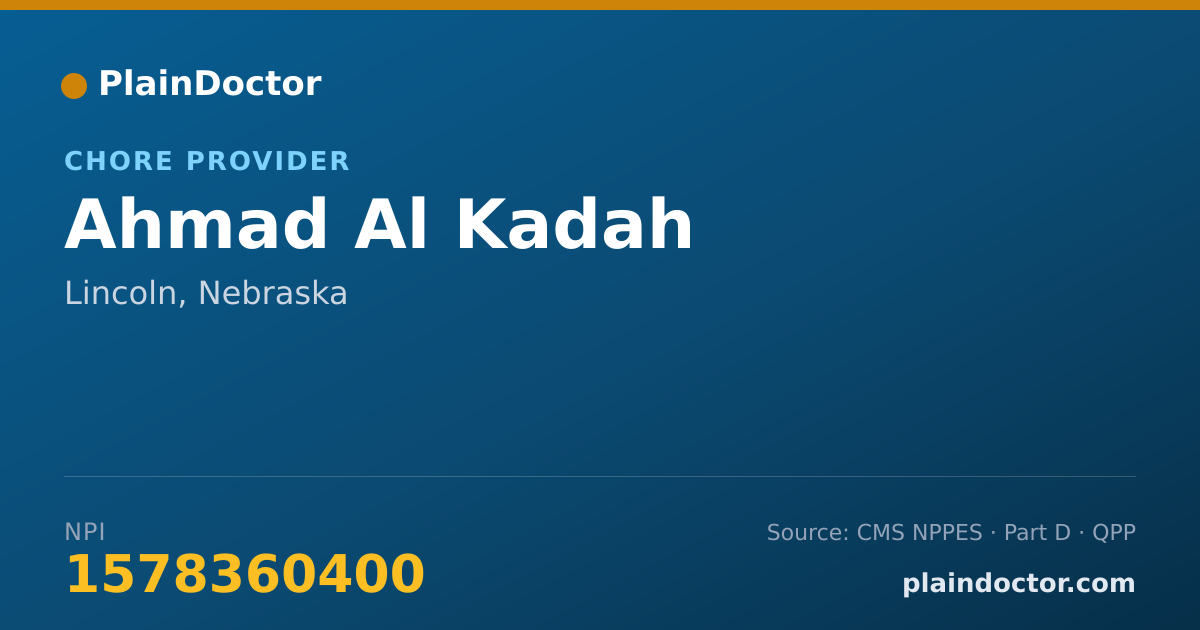 Shareable card for Ahmad Al Kadah - Chore Provider, Lincoln, NE