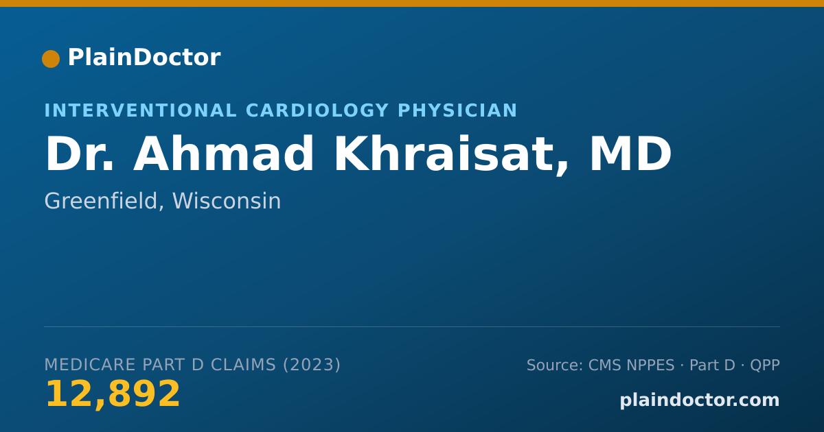 Shareable card for Ahmad Khraisat, MD - Interventional Cardiology Physician, Greenfield, WI