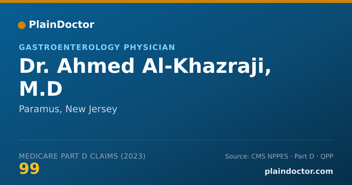 Shareable card for Ahmed Al-Khazraji, M.D - Gastroenterology Physician, Paramus, NJ