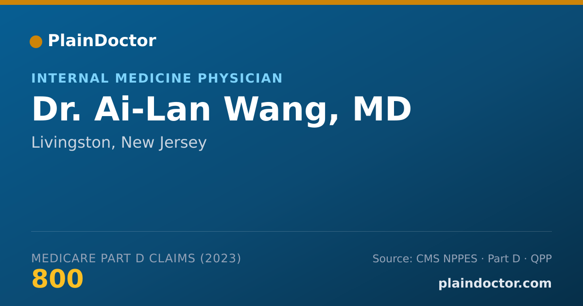 Shareable card for Ai-Lan Wang, MD - Internal Medicine Physician, Livingston, NJ