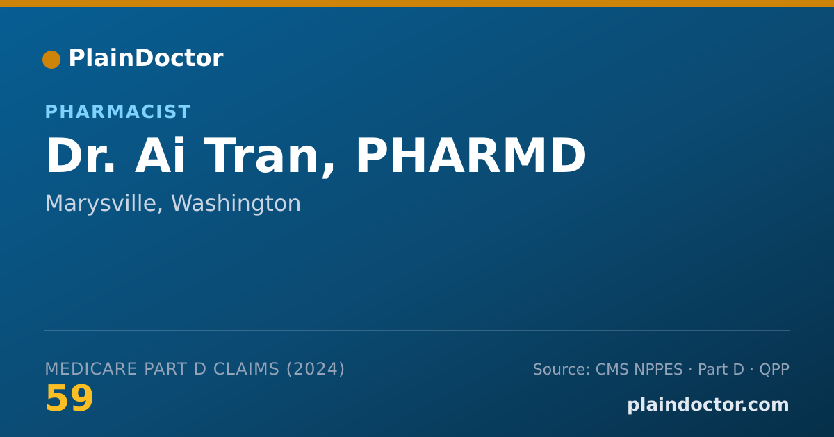 Shareable card for Ai Tran, PHARMD - Pharmacist, Marysville, WA