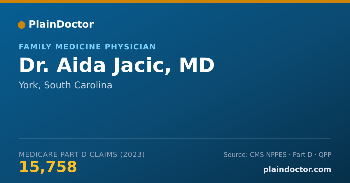 Shareable card for Aida Jacic, MD - Family Medicine Physician, York, SC
