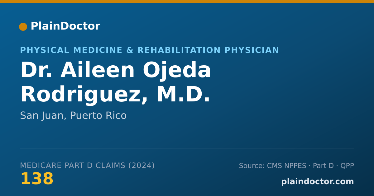 Shareable card for Aileen Ojeda Rodriguez, M.D. - Physical Medicine & Rehabilitation Physician, San Juan, PR