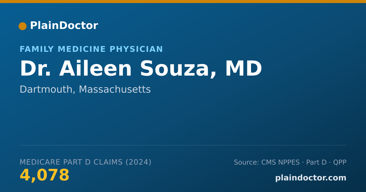 Shareable card for Aileen Souza, MD - Family Medicine Physician, Dartmouth, MA