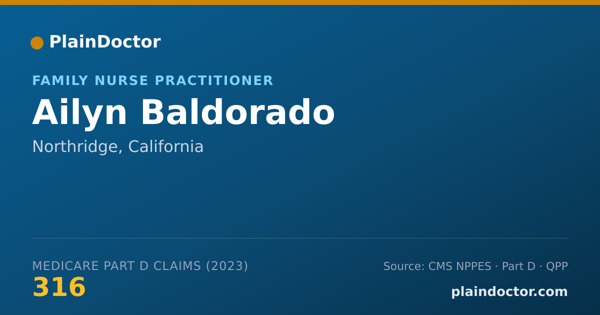 Shareable card for Ailyn Baldorado - Family Nurse Practitioner, Northridge, CA