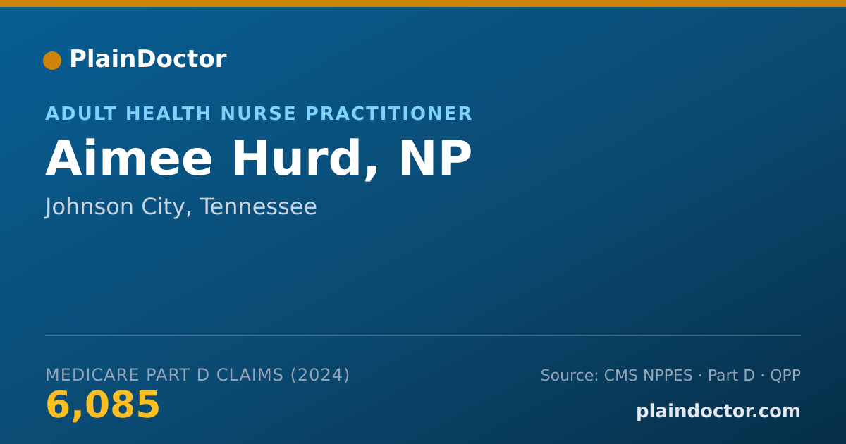 Shareable card for Aimee Hurd, NP - Adult Health Nurse Practitioner, Johnson City, TN