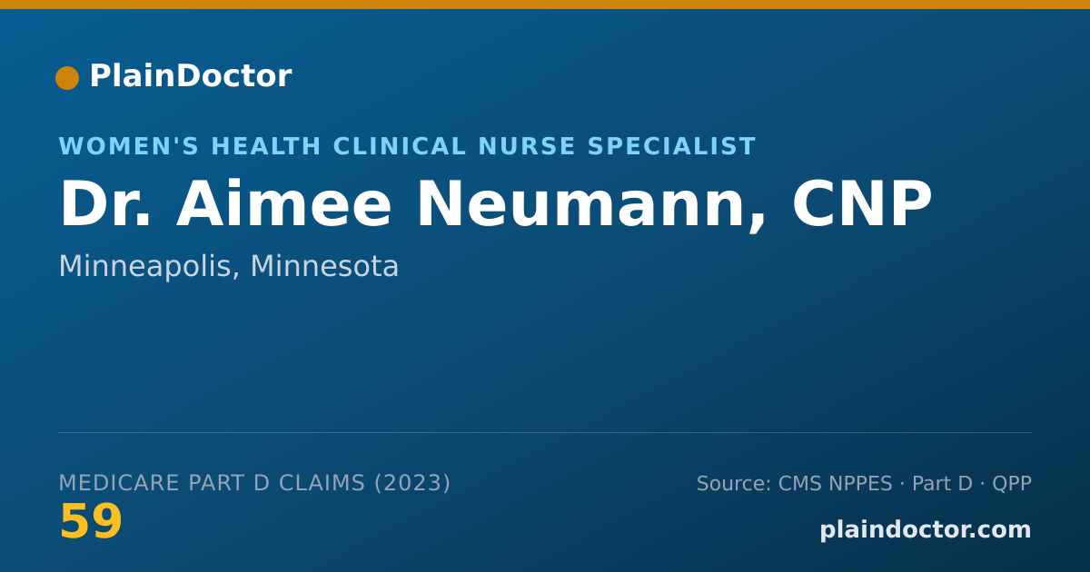 Shareable card for Aimee Neumann, CNP - Women's Health Clinical Nurse Specialist, Minneapolis, MN
