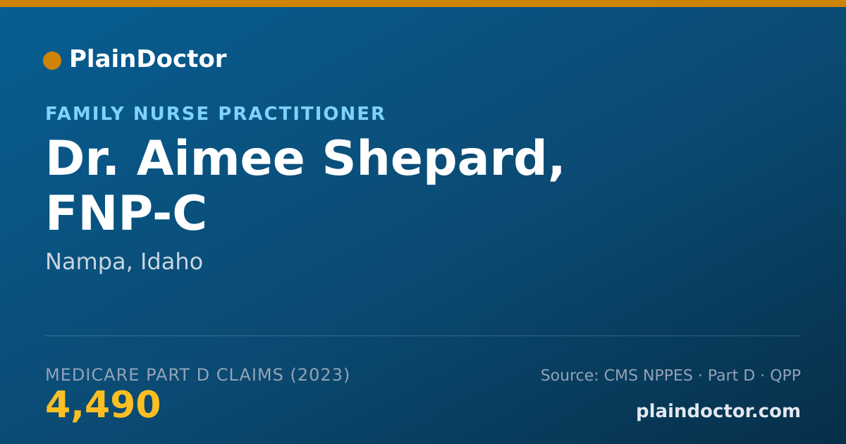 Shareable card for Aimee Shepard, FNP-C - Family Nurse Practitioner, Nampa, ID