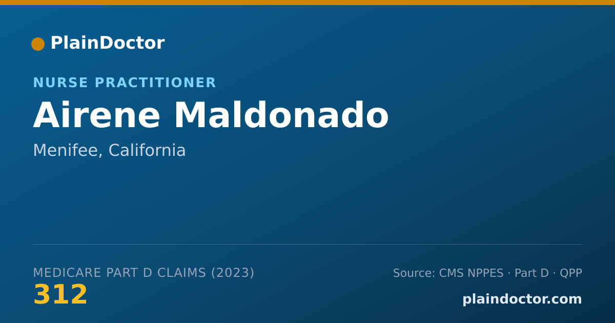 Shareable card for Airene Maldonado - Nurse Practitioner, Menifee, CA