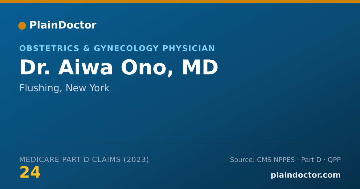 Shareable card for Aiwa Ono, MD - Obstetrics & Gynecology Physician, Flushing, NY