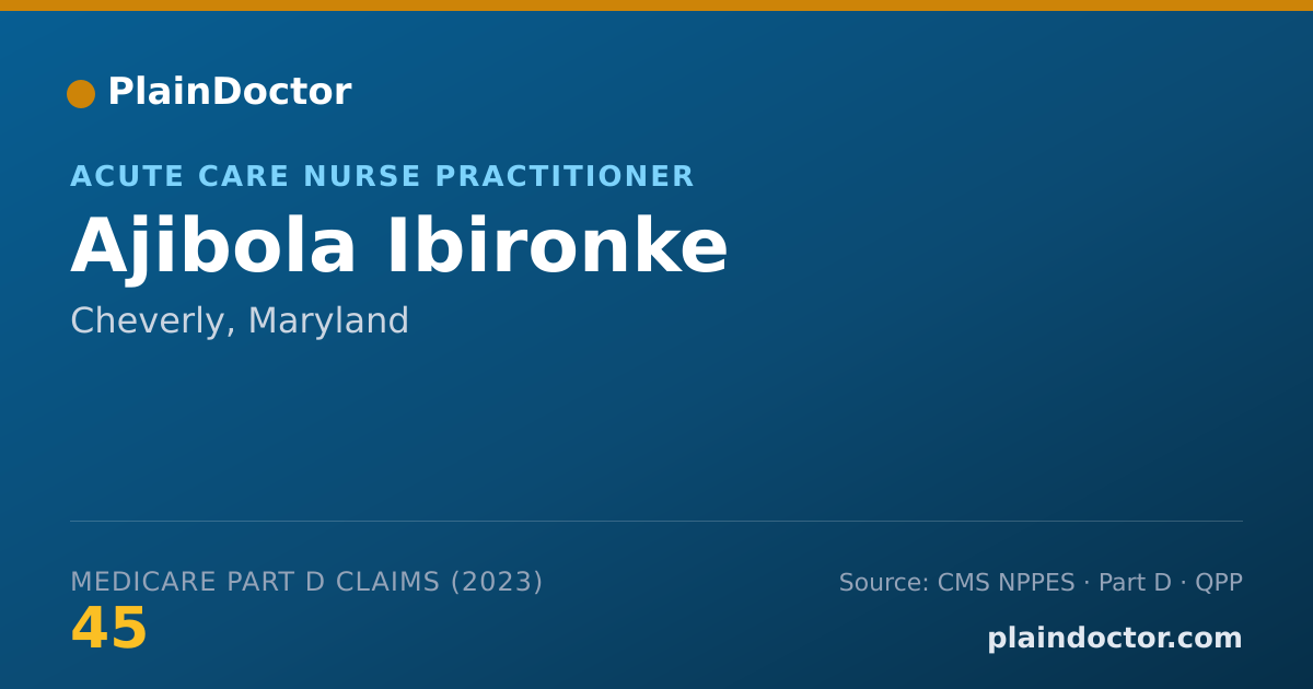 Shareable card for Ajibola Ibironke - Acute Care Nurse Practitioner, Cheverly, MD