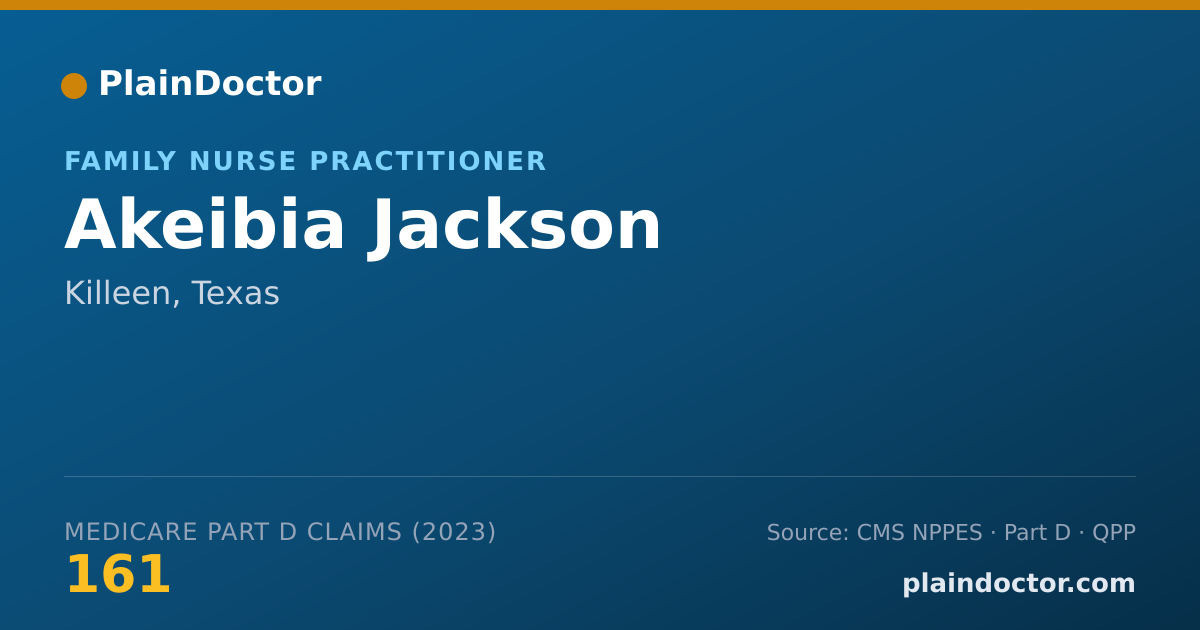 Shareable card for Akeibia Jackson - Family Nurse Practitioner, Killeen, TX
