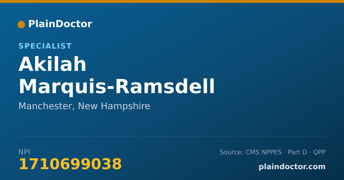 Shareable card for Akilah Marquis-Ramsdell - Specialist, Manchester, NH