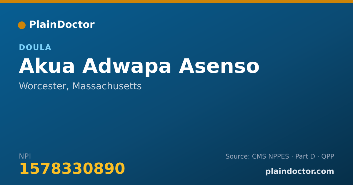 Shareable card for Akua Adwapa Asenso - Doula, Worcester, MA